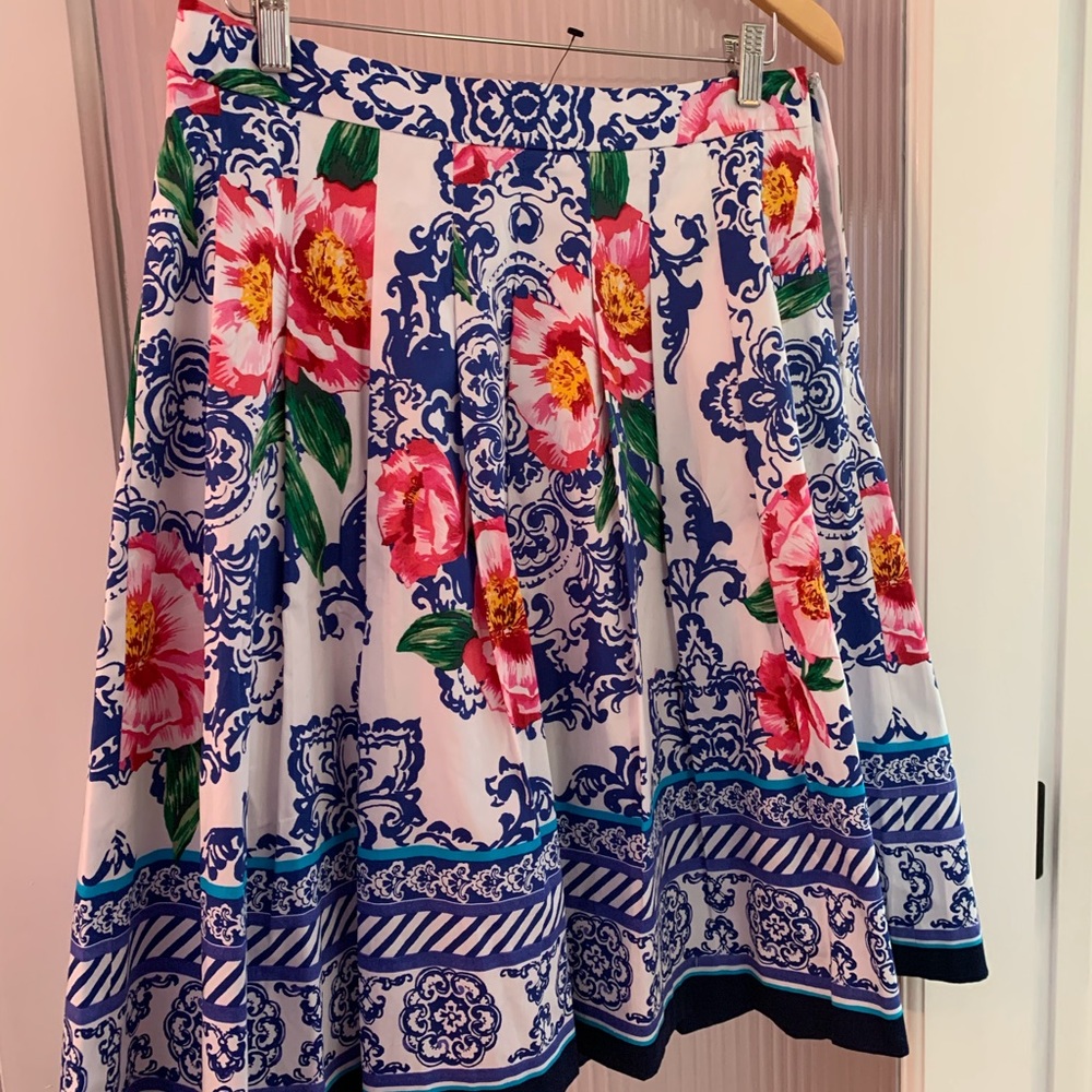 NWT Talbots Floral Full Skirt